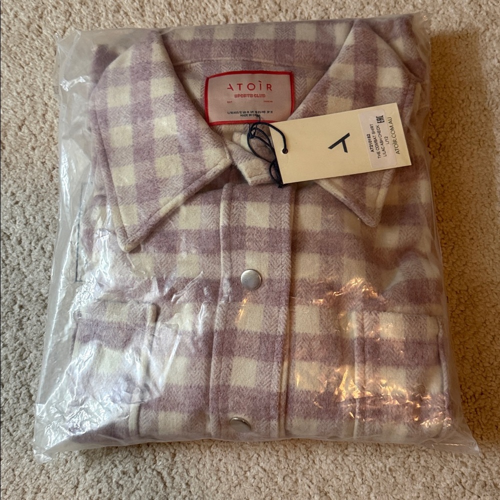 Atoir SPORTSCLUB The Combat Shirt - Lilac Ash Check - Large - Picture 3 of 4